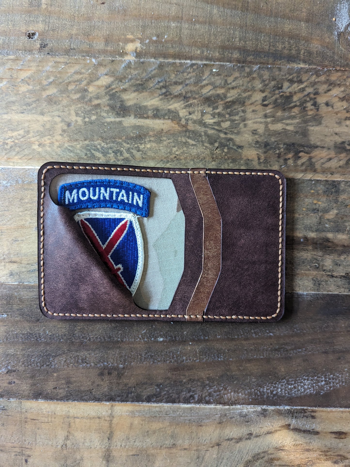 10th Mountain Leather Wallet U.S. Army