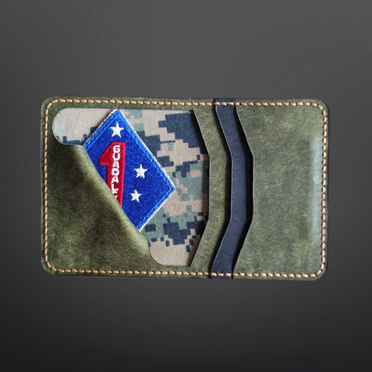 4th Marine Division Leather Wallet USMC