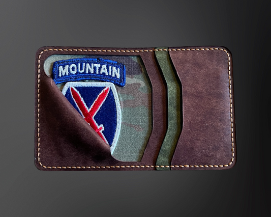 10th Mountain Leather Wallet U.S. Army
